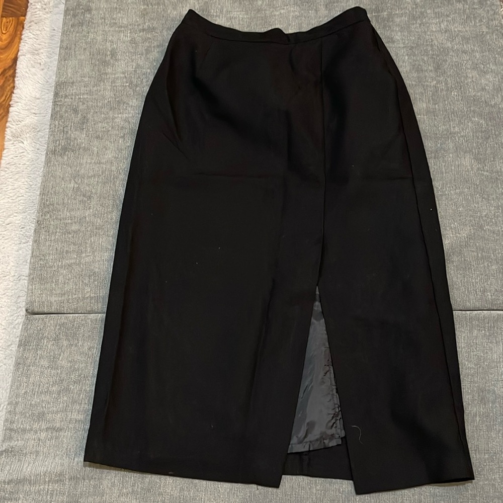 Lee david collection black long lined pencil skirt size 12 24-150